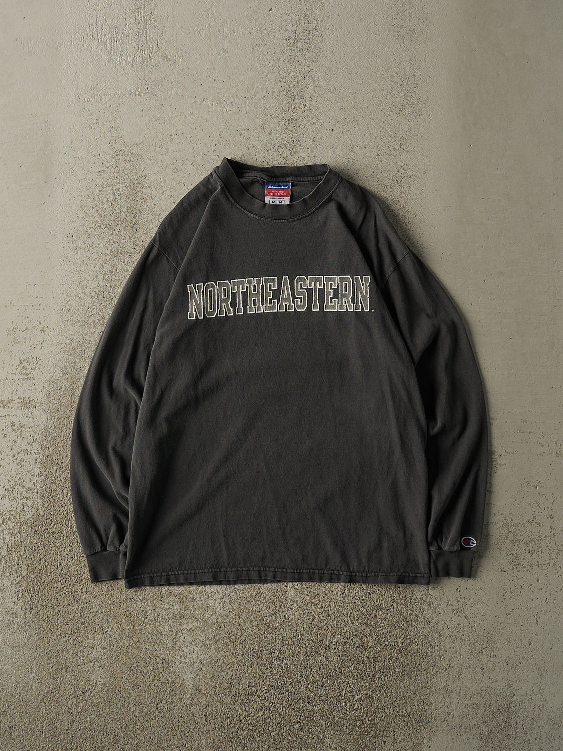 Vintage 90s Faded Black Northeastern Long Sleeve (S/M)