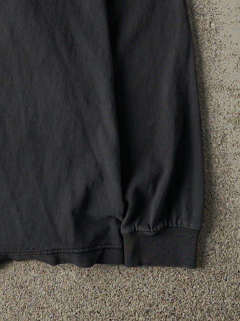 Vintage 90s Faded Black Reebok Classics Mock Neck Long Sleeve (S) - Image 3