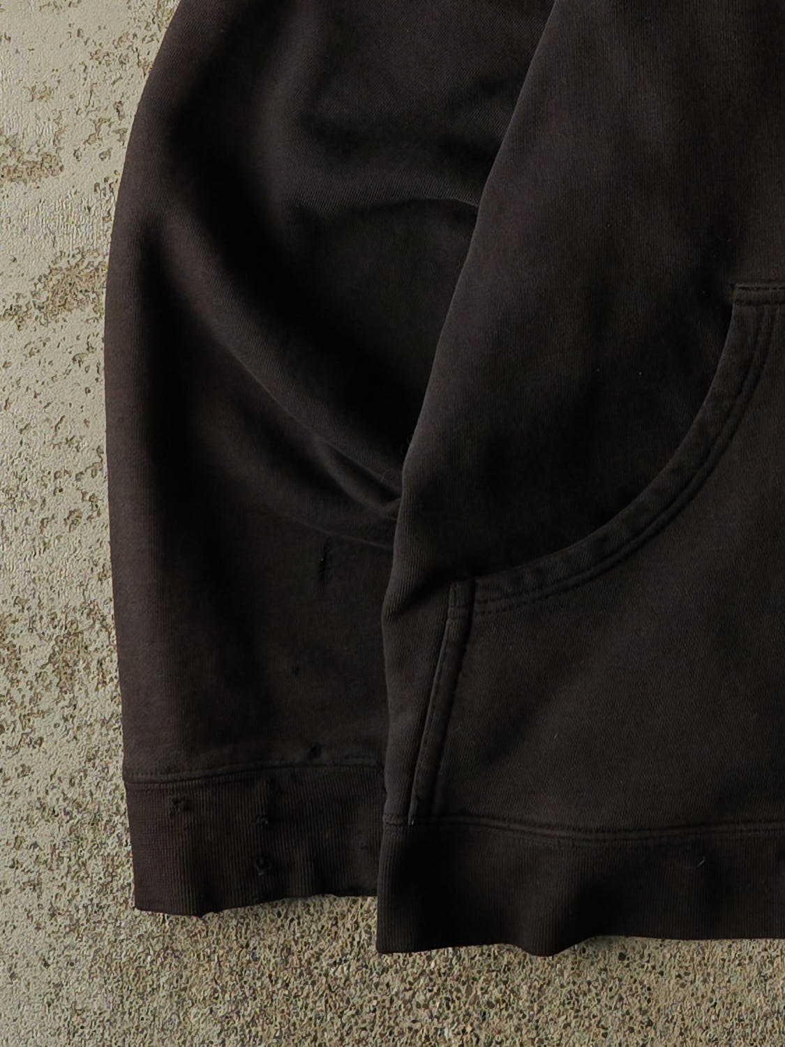 Vintage 90s Faded Black Reebok Embroidered Hoodie (L) - Image 3