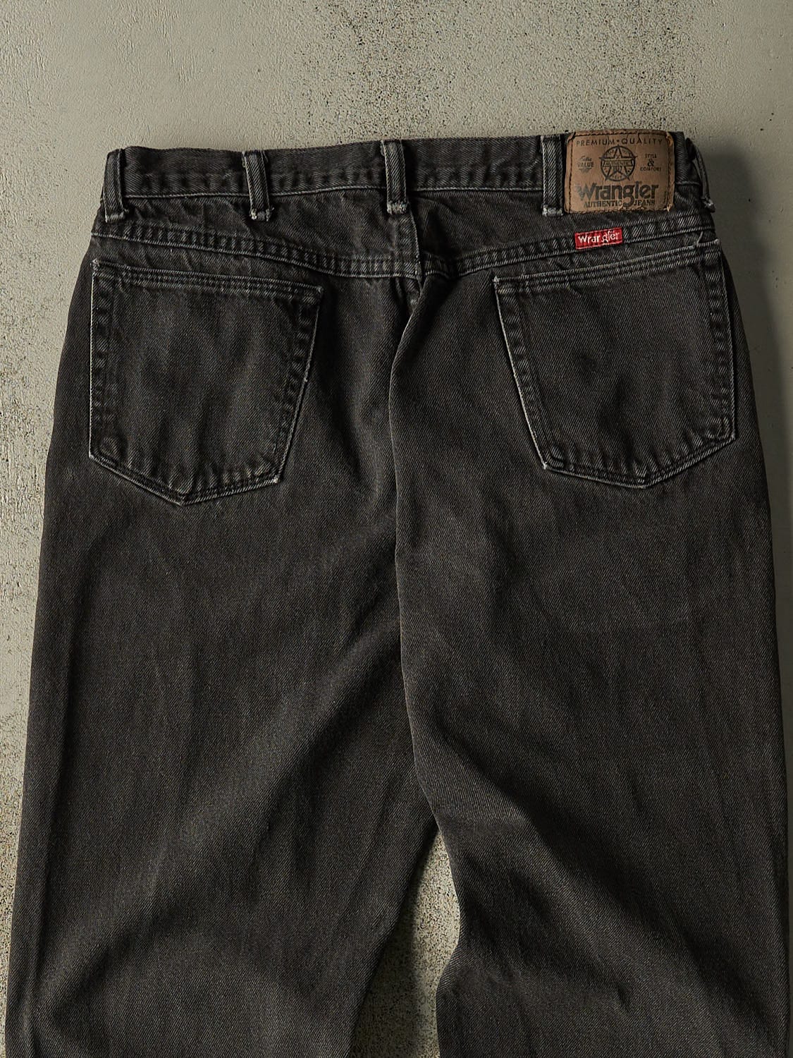 Vintage 90s Faded Black Wrangler Denim Pants (32x27.5) - Image 5