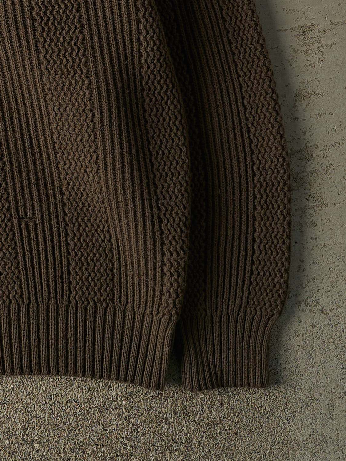 Vintage 90s Faded Brown Patterned Knit (XL/XXL) - Image 3