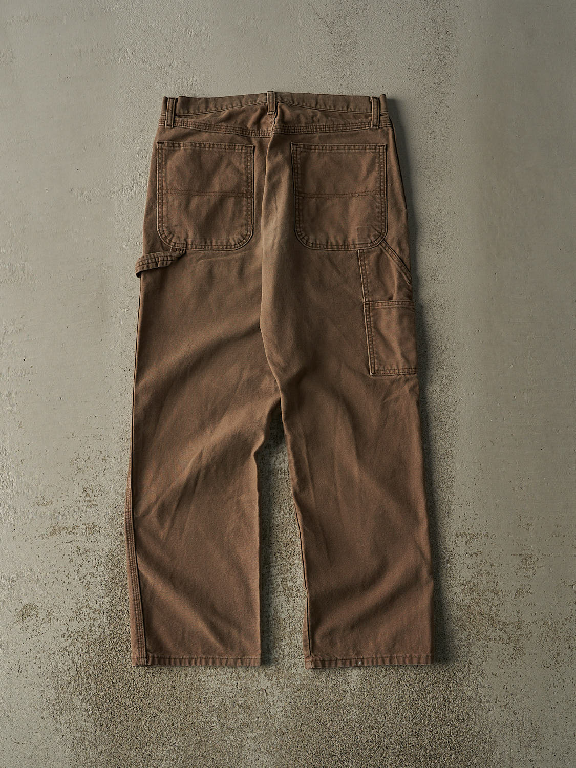 Vintage 90s Faded Brown Rustler Carpenter Pants (31x30) - Image 3