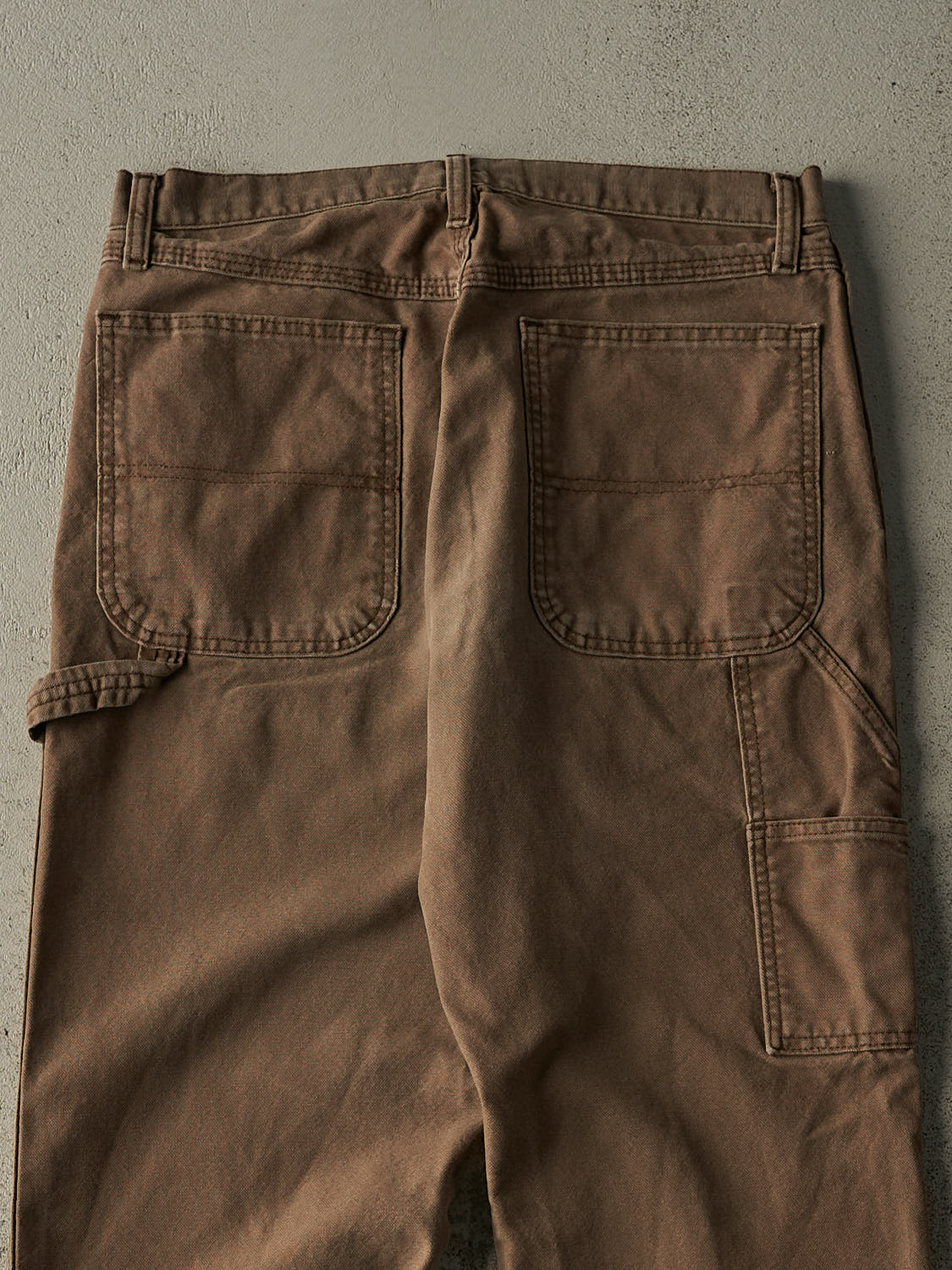 Vintage 90s Faded Brown Rustler Carpenter Pants (31x30) - Image 5