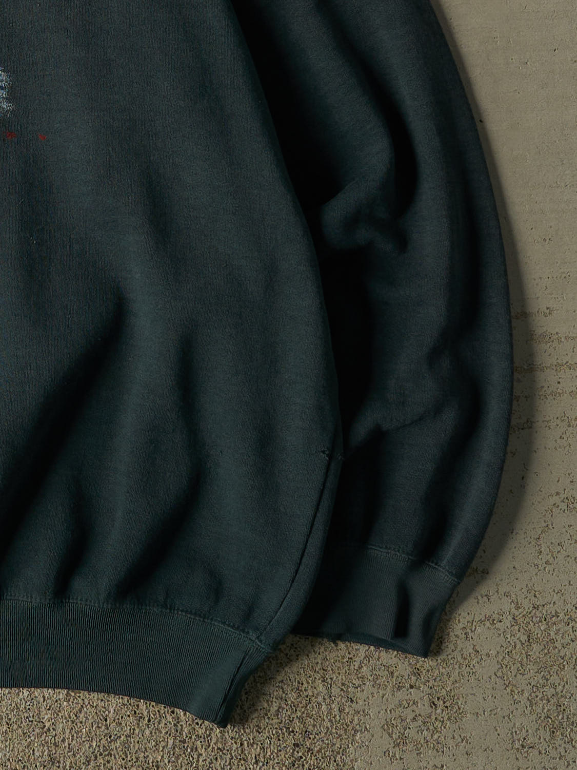 Vintage 90s Faded Green Fish Crewneck (XL/XXL) - Image 4