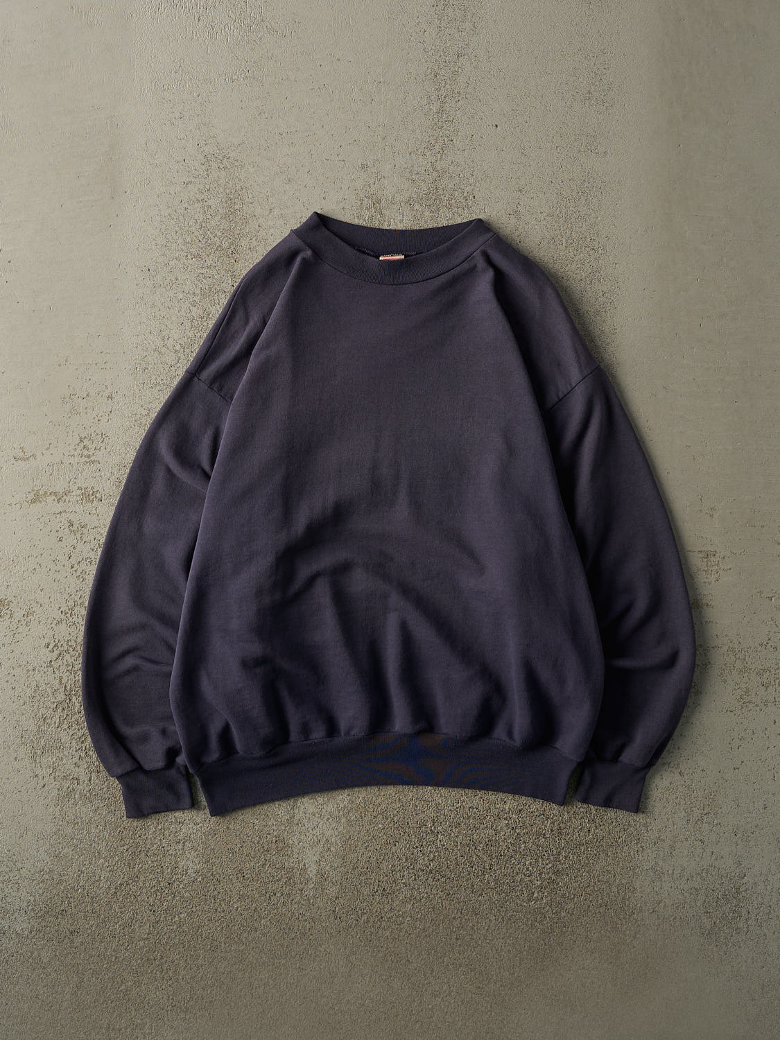 Vintage 90s Faded Navy Blank Lightweight Crewneck (L/XL)