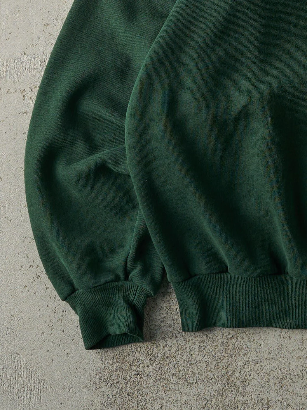 Vintage 90s Forest Green Blank Crewneck (M) - Image 3