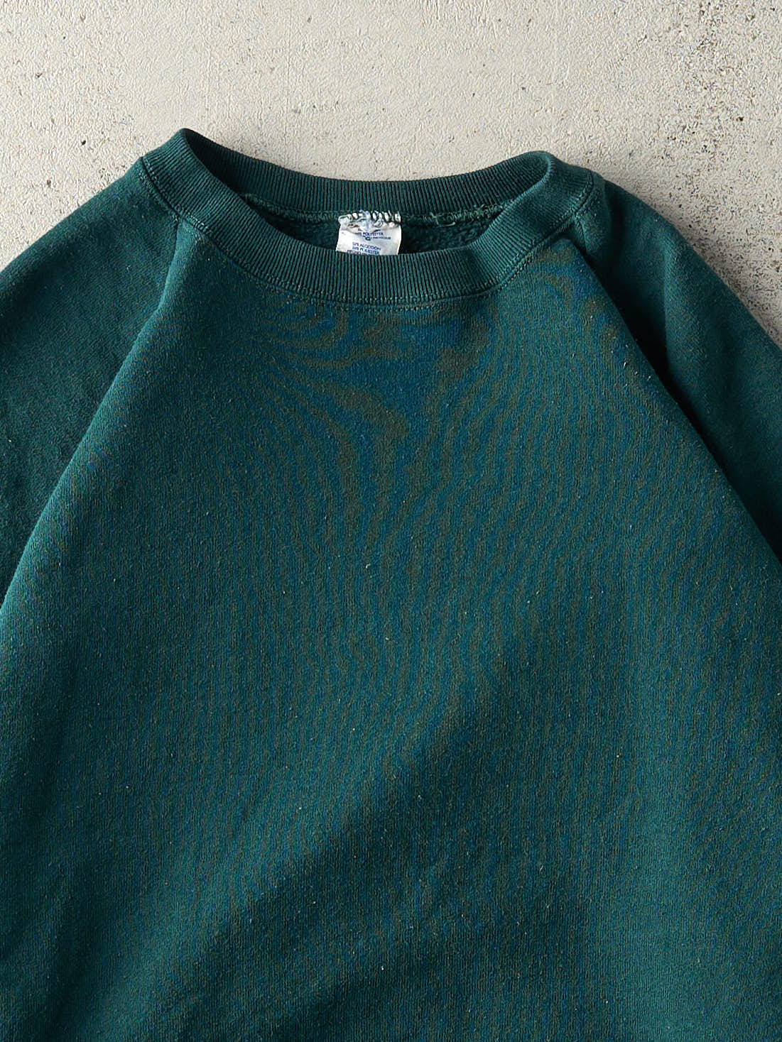 Vintage 90s Forest Green Blank Crewneck (M) - Image 2