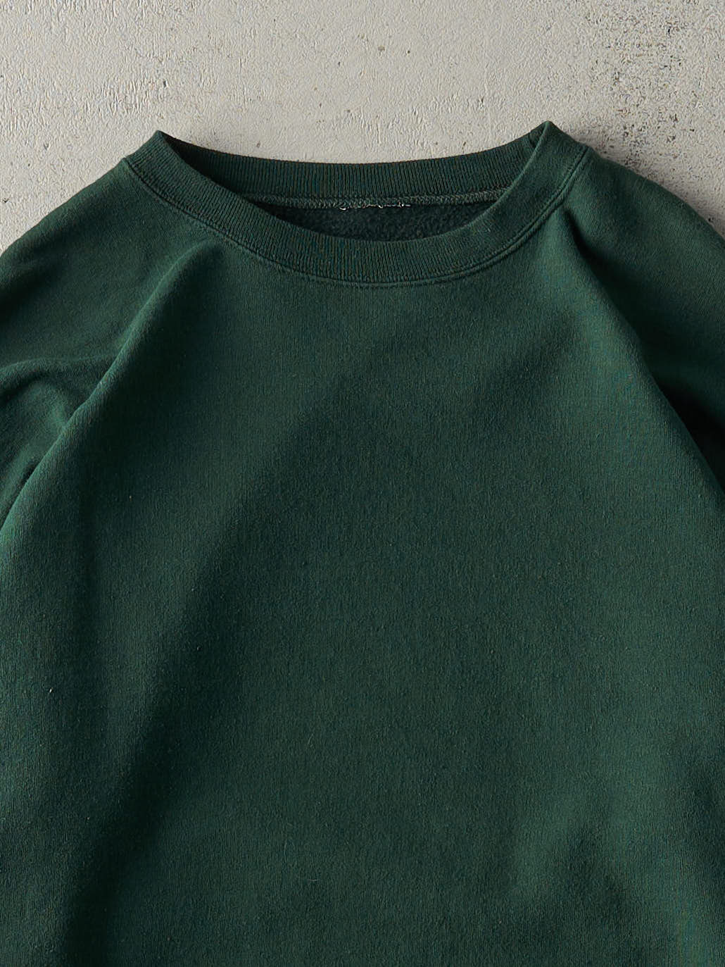 Vintage 90s Forest Green Blank Crewneck (M) - Image 2