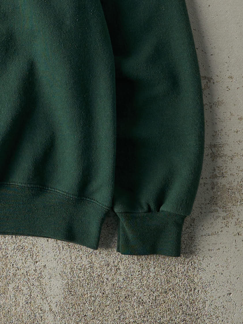 Vintage 90s Forest Green Blank Crewneck (M) - Image 3