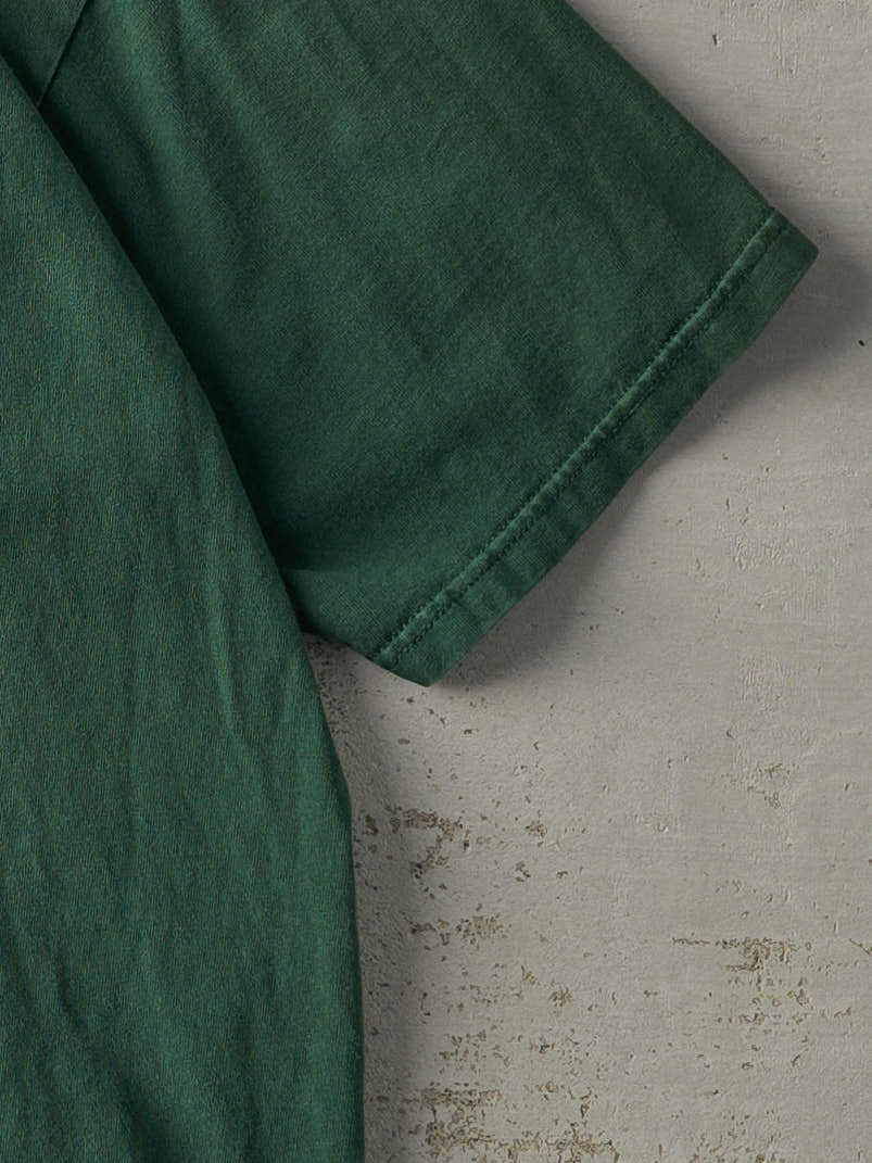 Vintage 90s Forest Green Blank Tee (L/XL) - Image 3