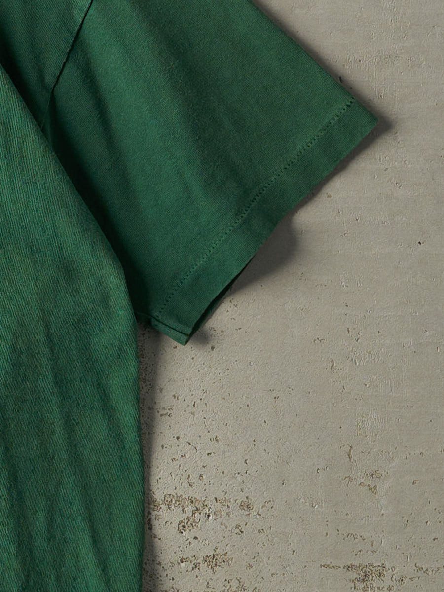 Vintage 90s Forest Green Blank Tee (M/L) - Image 3