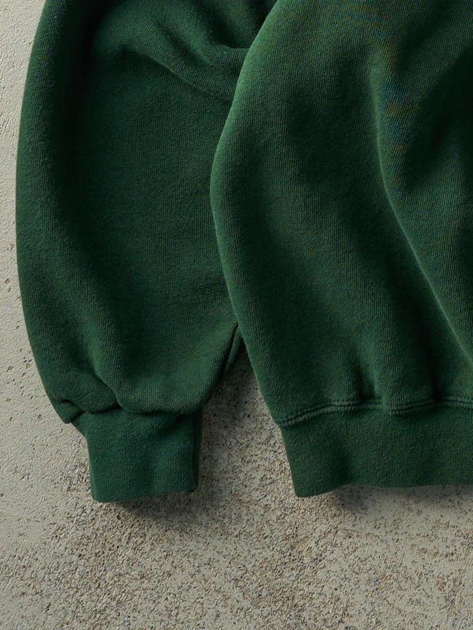Vintage 90s Forest Green Blank Boxy Turtleneck Sweater (XL) - Image 3