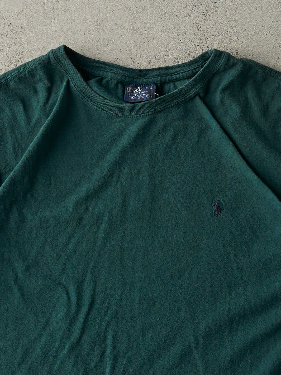 Vintage 90s Forest Green Embroidered Polo Tee (L) - Image 2