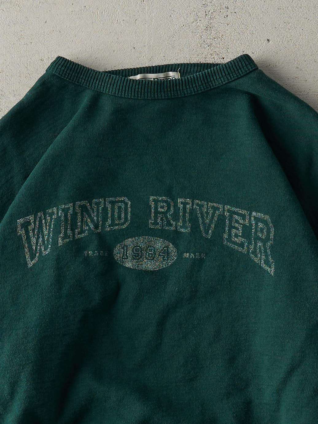 Vintage 90s Forest Green Wind River Crewneck (M/L) - Image 2