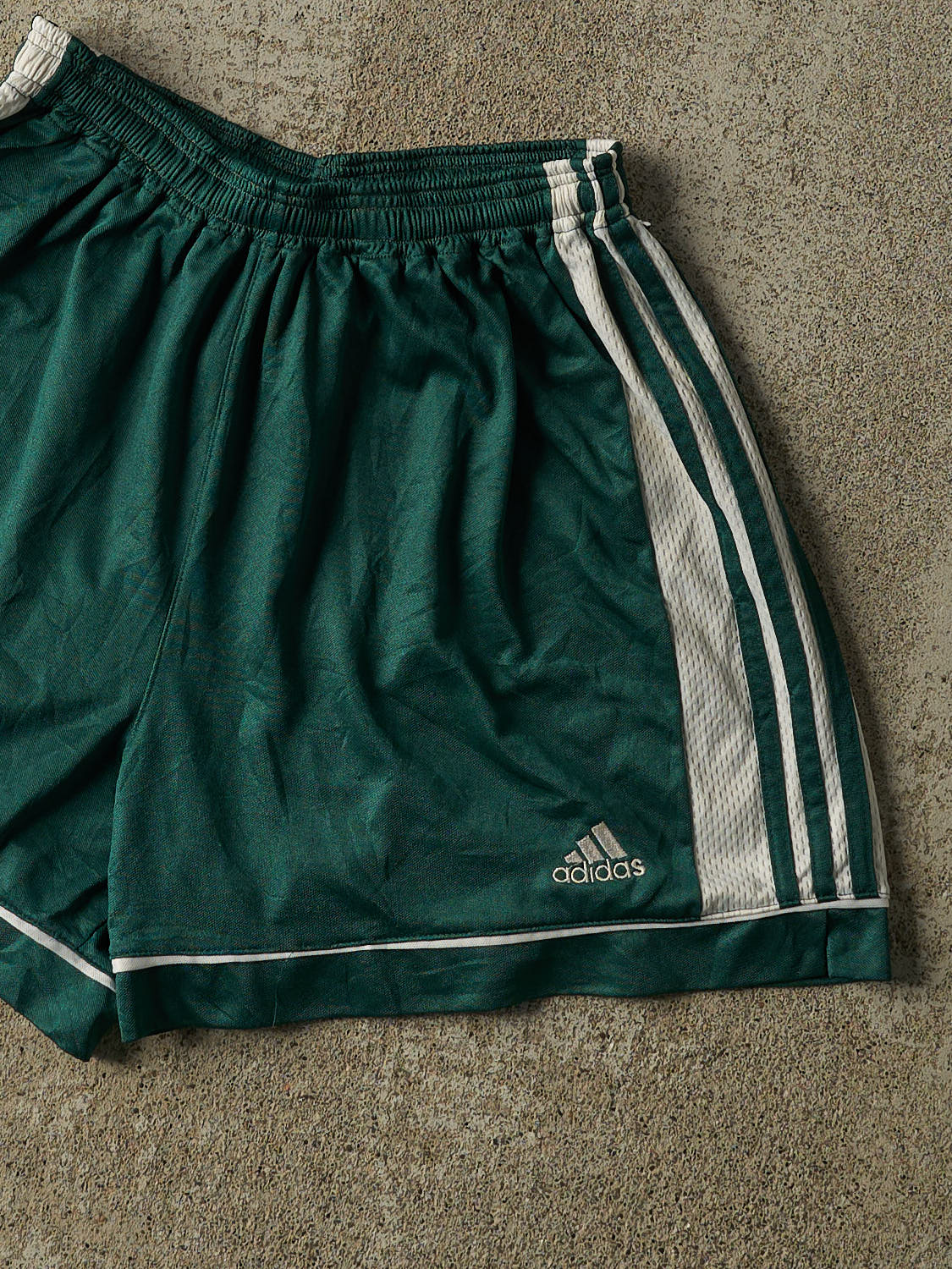 Vintage 90s Green Adidas Track Shorts (23x4) - Image 3