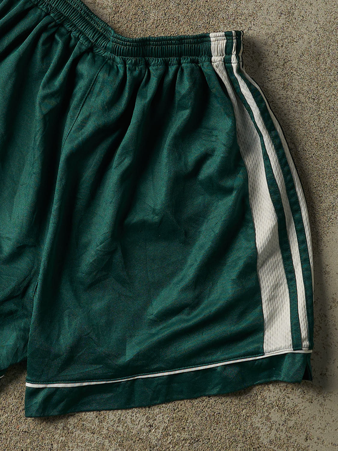 Vintage 90s Green Adidas Track Shorts (23x4) - Image 4