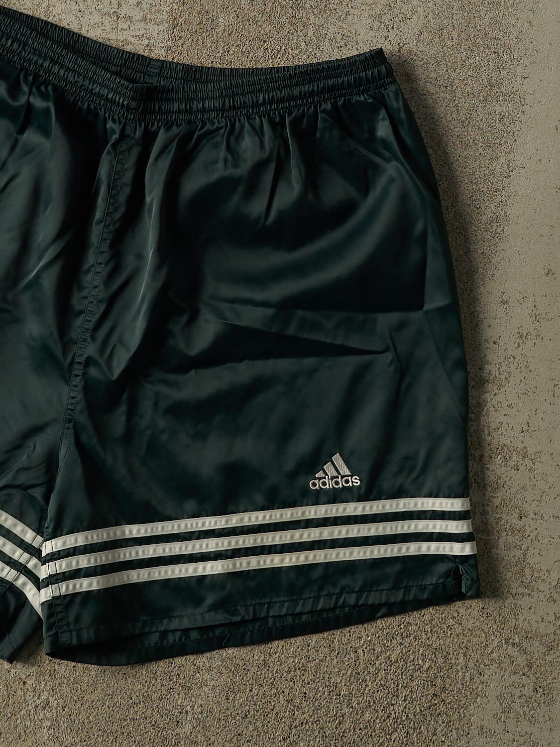 Vintage 90s Green Adidas Track Shorts (33x6) - Image 4