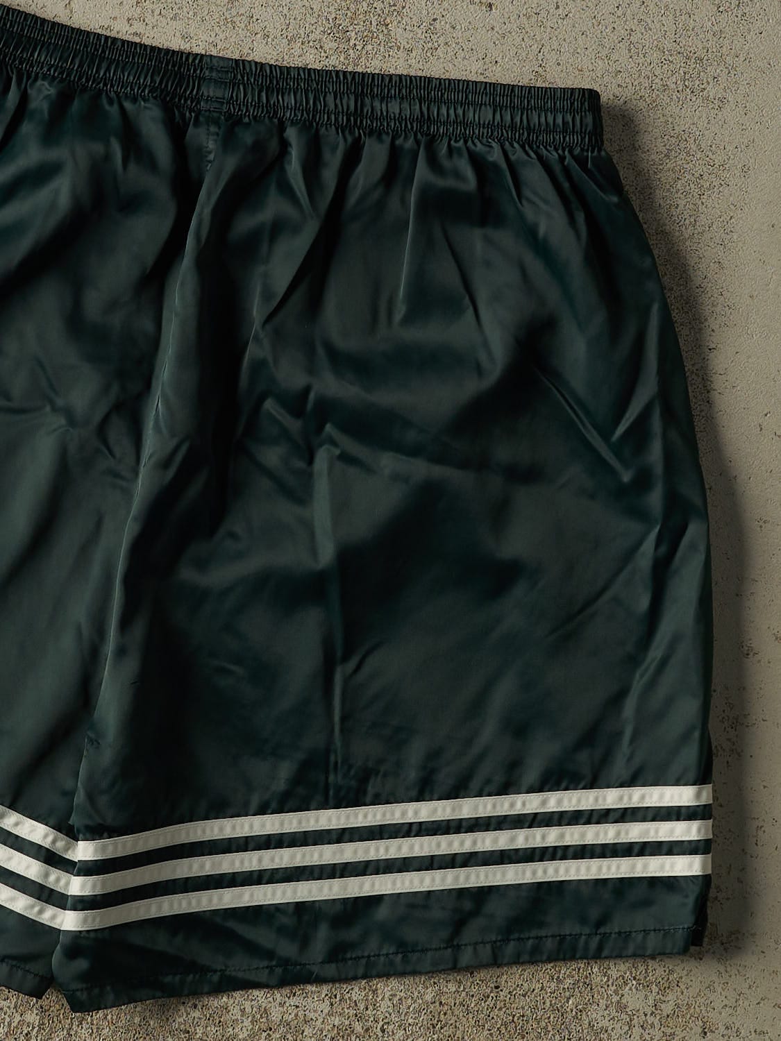 Vintage 90s Green Adidas Track Shorts (33x6) - Image 5