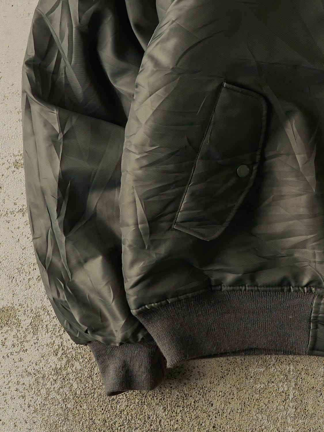 Vintage 90s Rothco Green Nylon Flight Bomber Reversible Jacket (XL/XXL) - Image 3