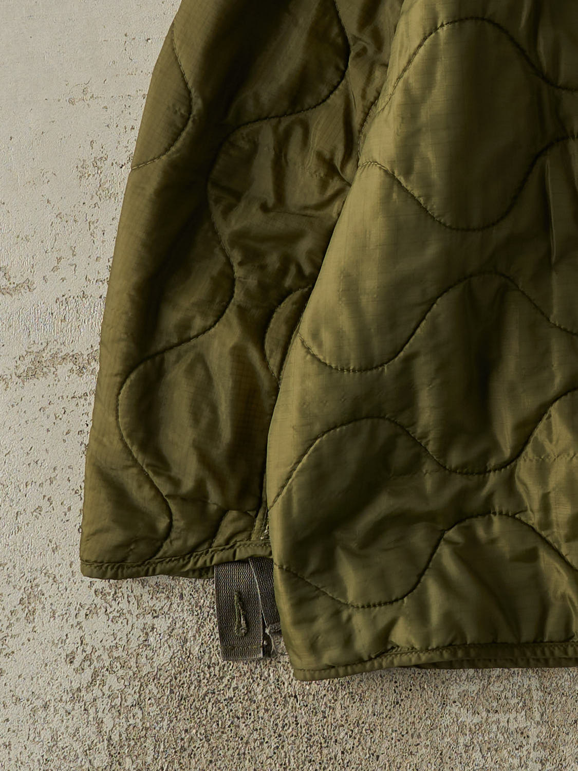Vintage 90s Green Army Liner Jacket (L) - Image 3