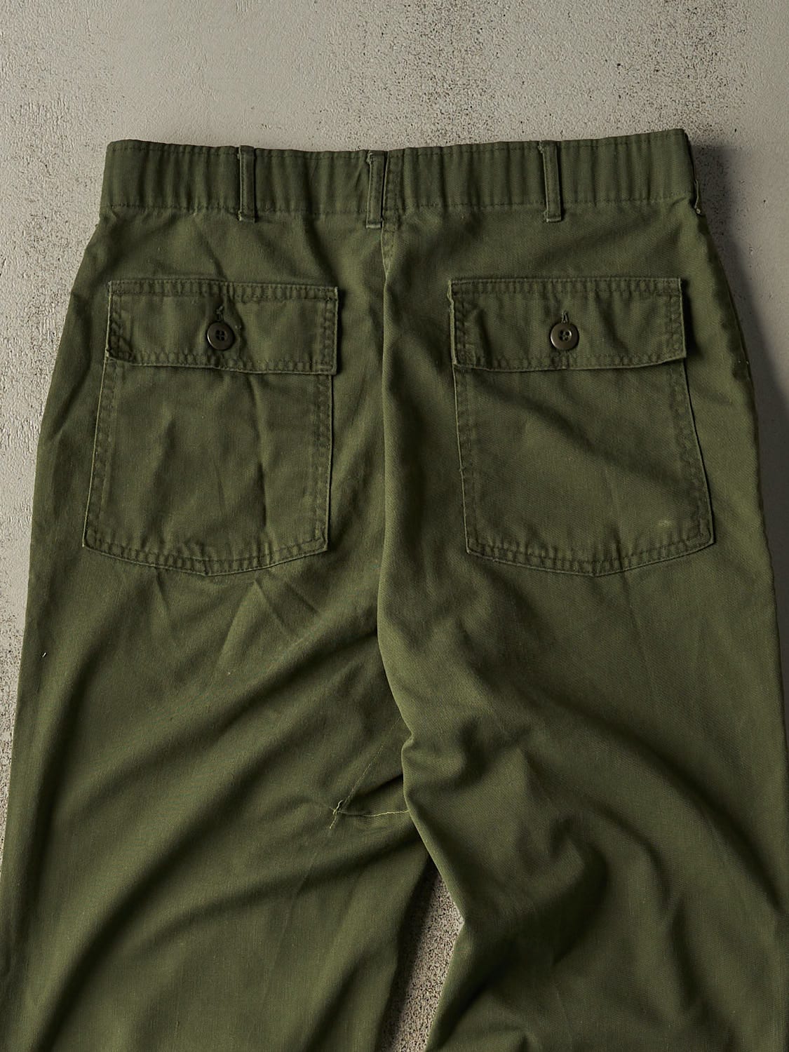 Vintage 80s Green Army Pants (31x30) - Image 5