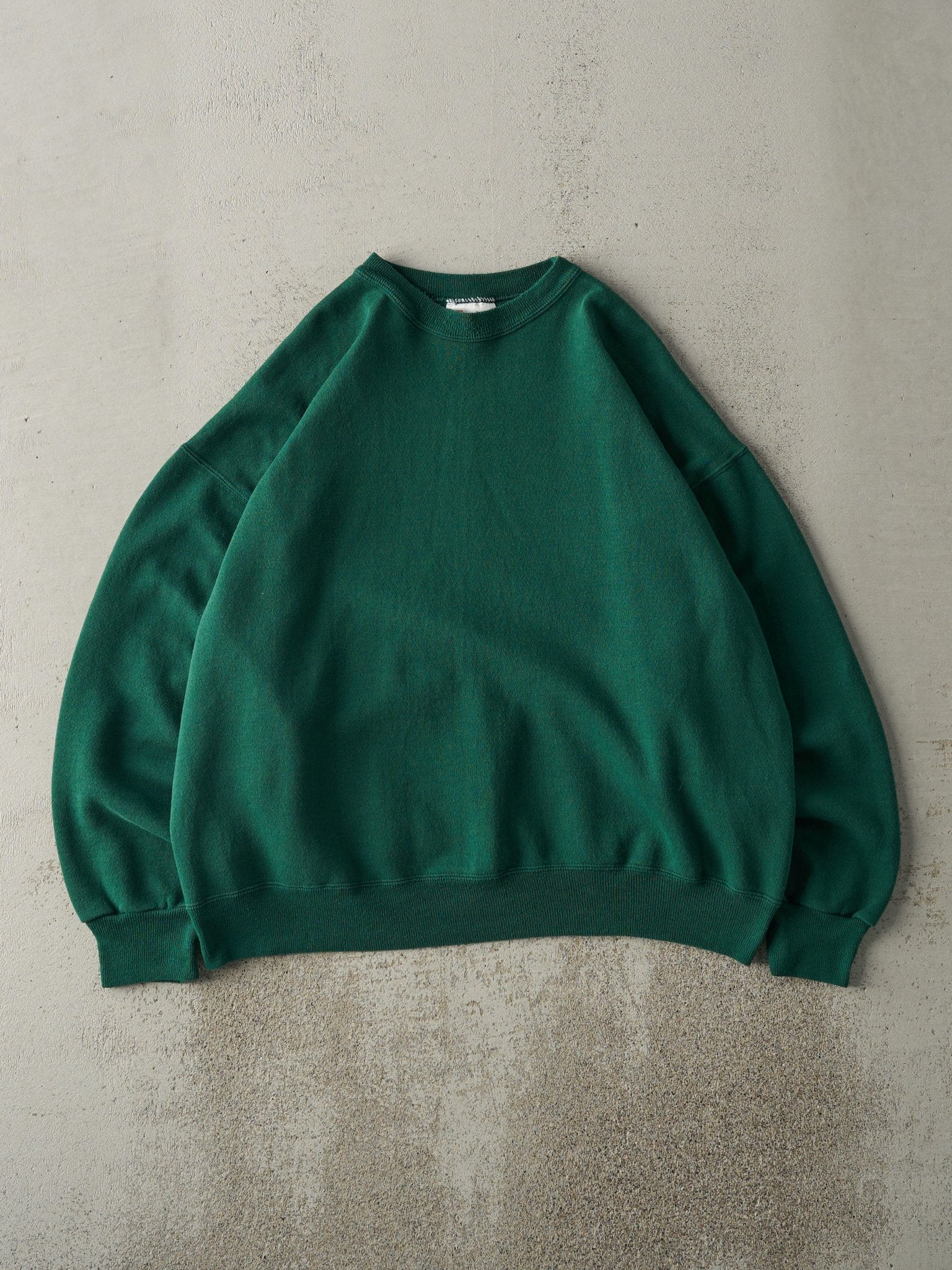 Vintage 90s Green Blank Boxy Crewneck (L/XL)