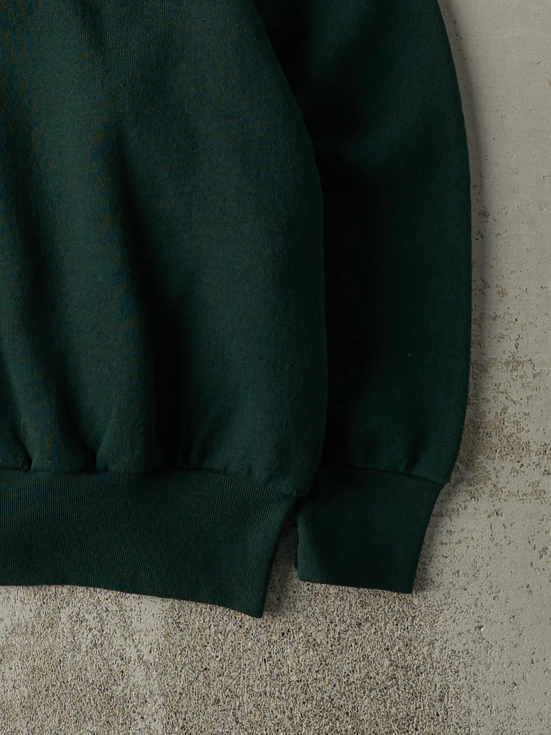 Vintage 90s Green Blank Crewneck (L) - Image 3
