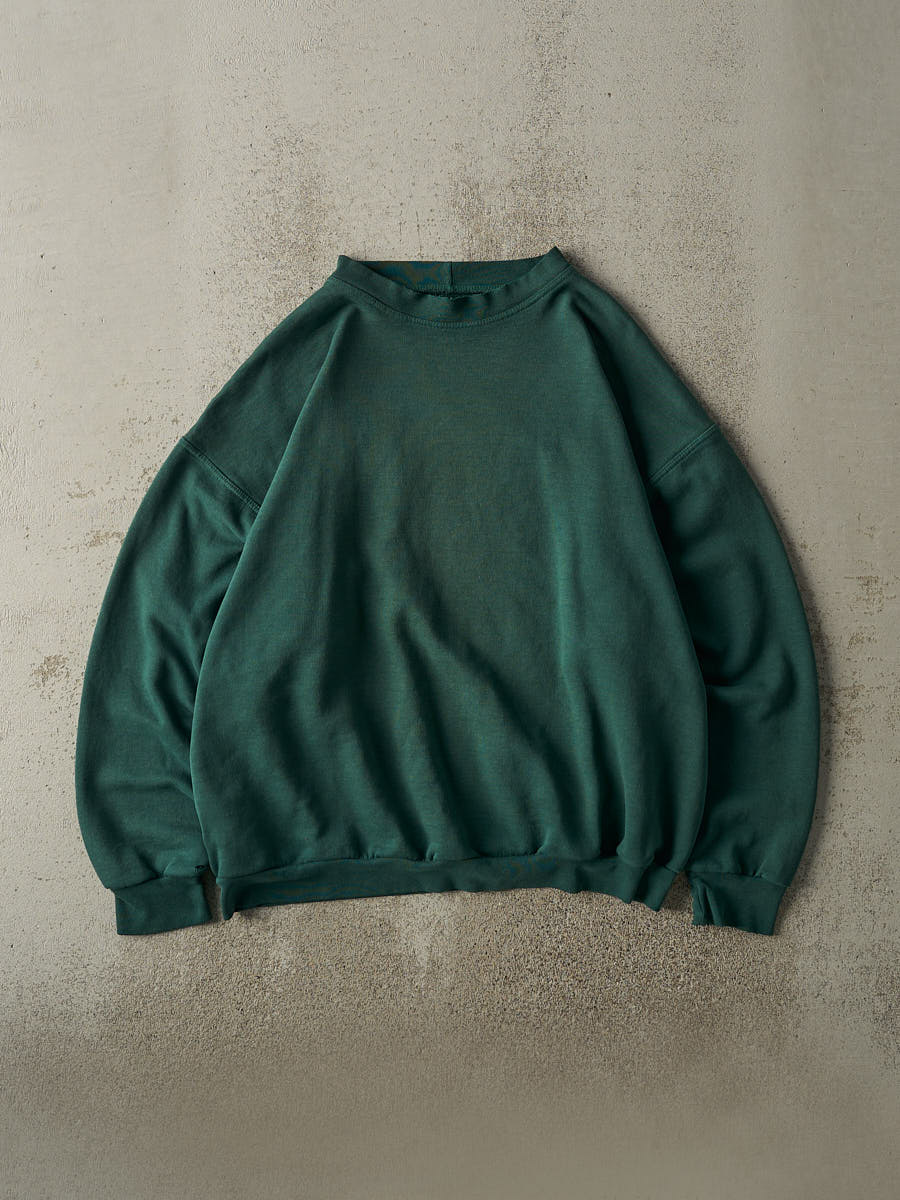 Vintage 90s Green Blank Crewneck (L)