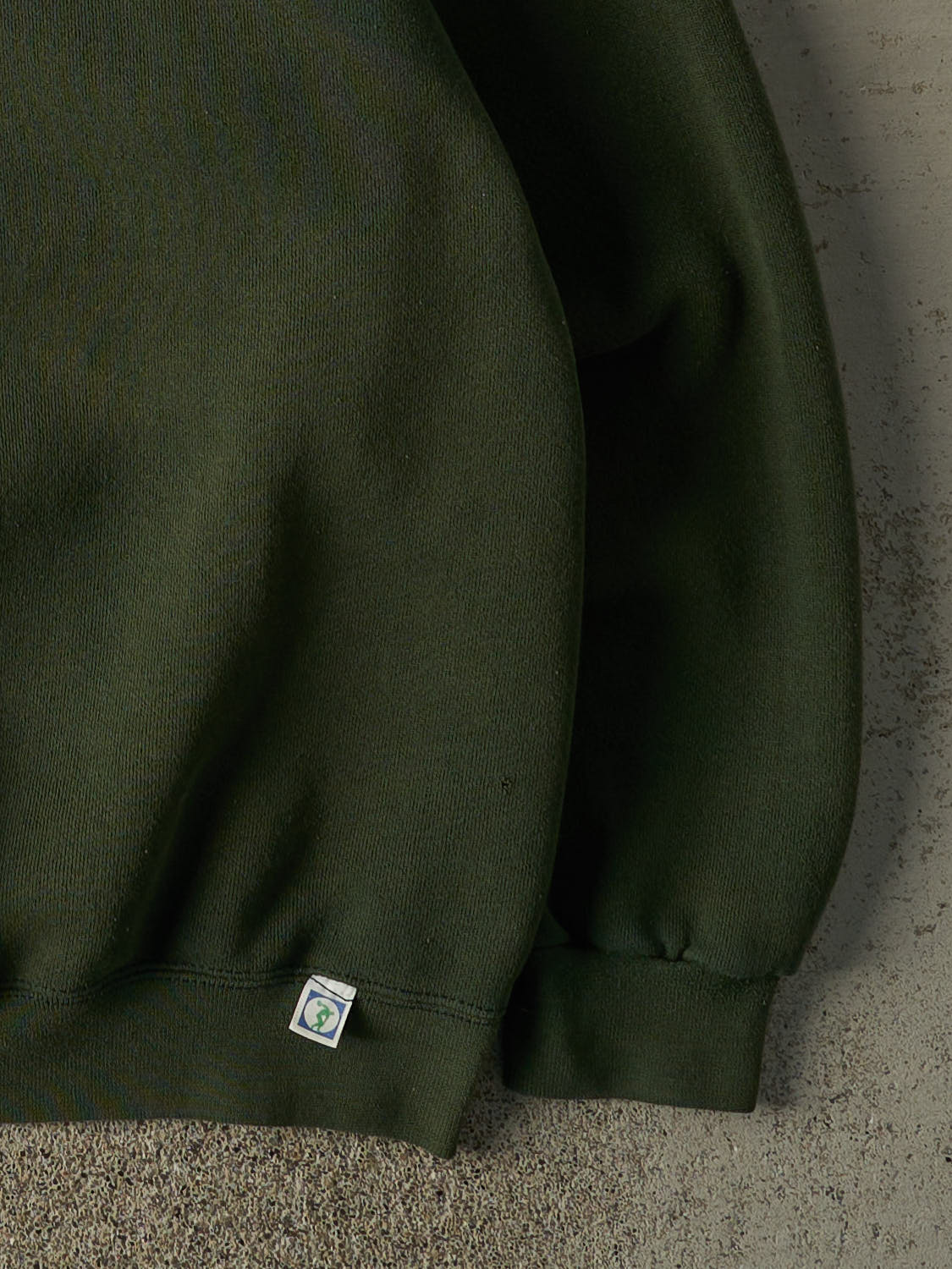Vintage 90s Green Blank Crewneck (L) - Image 3
