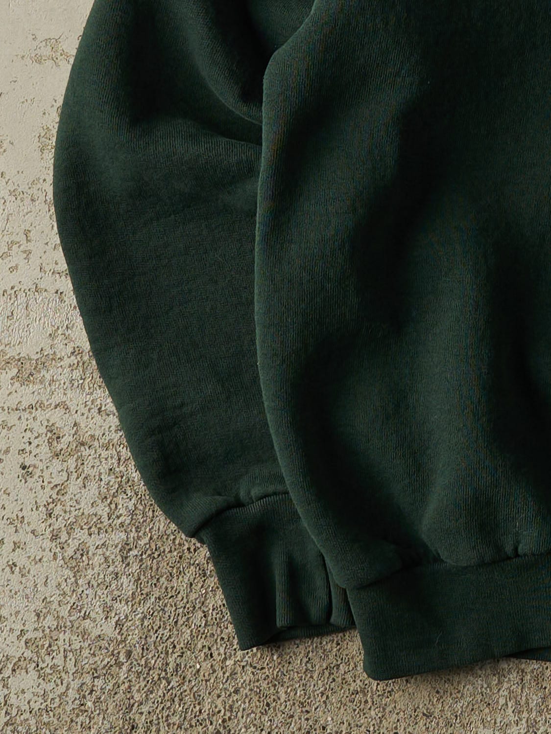 Vintage 90s Green Blank Crewneck (S) - Image 3
