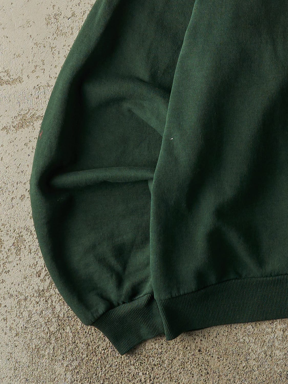 Vintage 90s Green Blank Crewneck (M) - Image 3