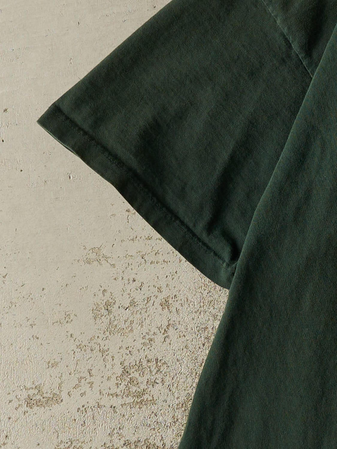 Vintage 90s Green Blank Tee (XL) - Image 3