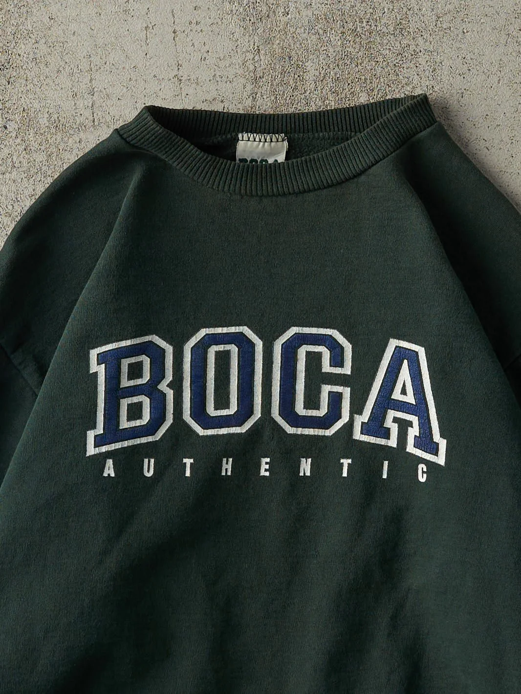 Vintage 90s Green Boca Authentic Crewneck (S/M) - Image 2
