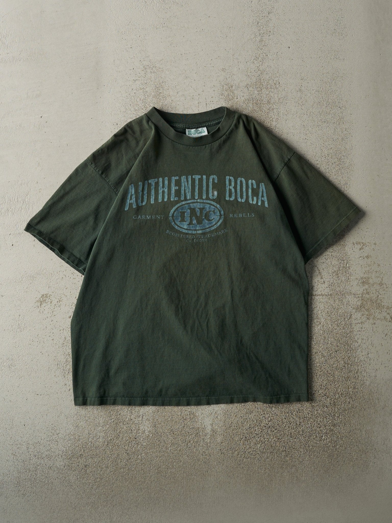 Vintage 90s Green Boca Logo Tee (M)