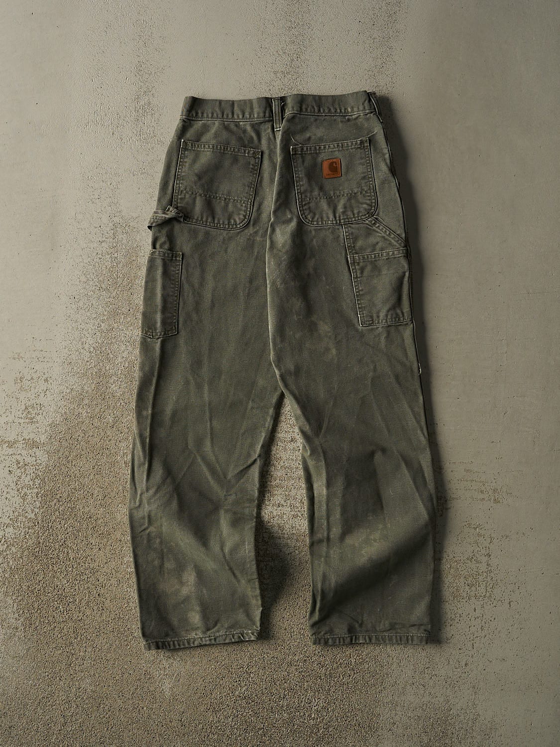 Vintage 90s Green Carhartt Carpenter Pants (28x30) - Image 3