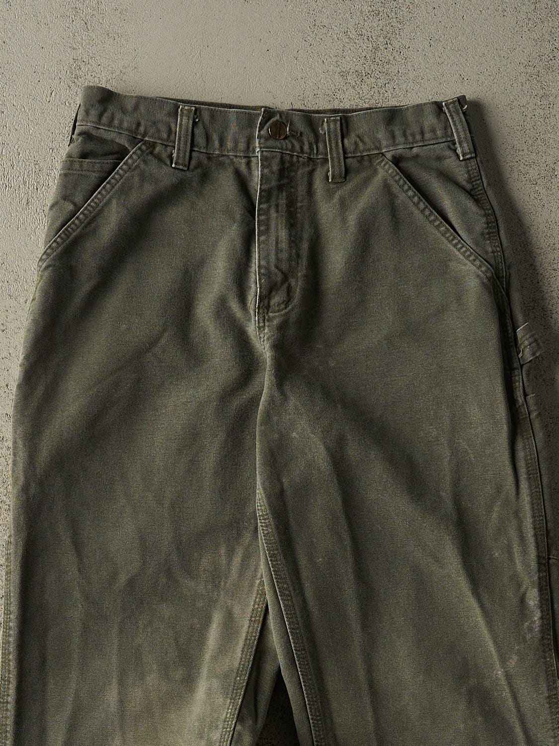 Vintage 90s Green Carhartt Carpenter Pants (28x30) - Image 4