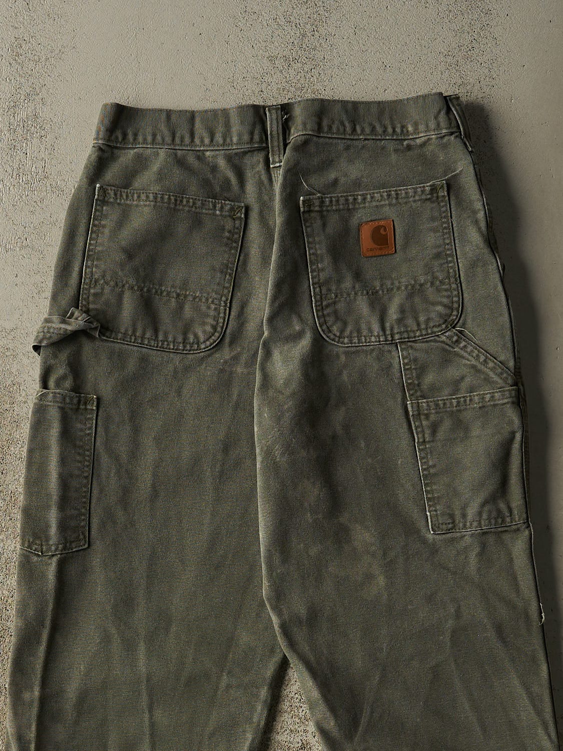 Vintage 90s Green Carhartt Carpenter Pants (28x30) - Image 5