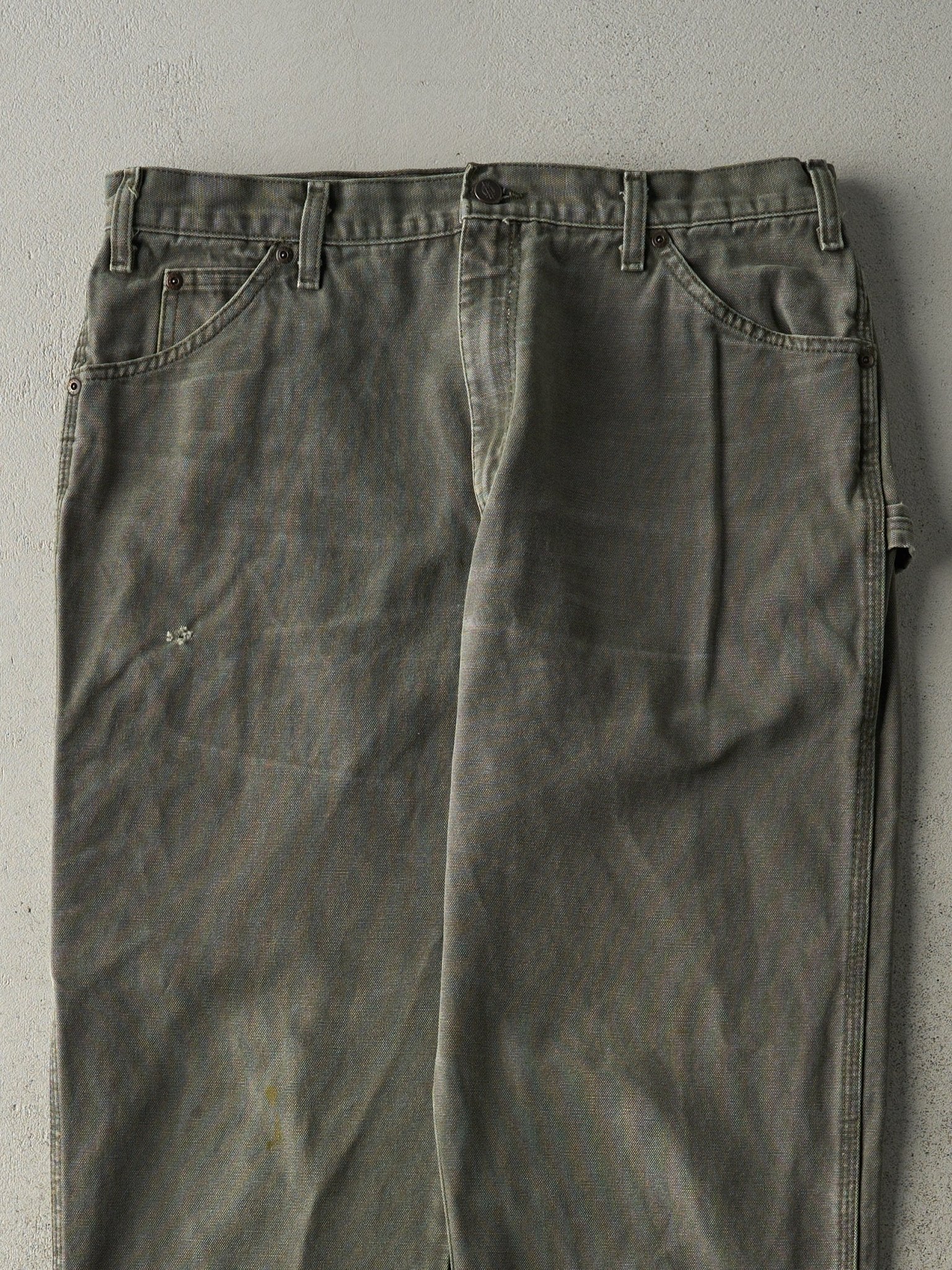 Vintage 90s Green Dickies Carpenter Pants (34x32) - Image 4