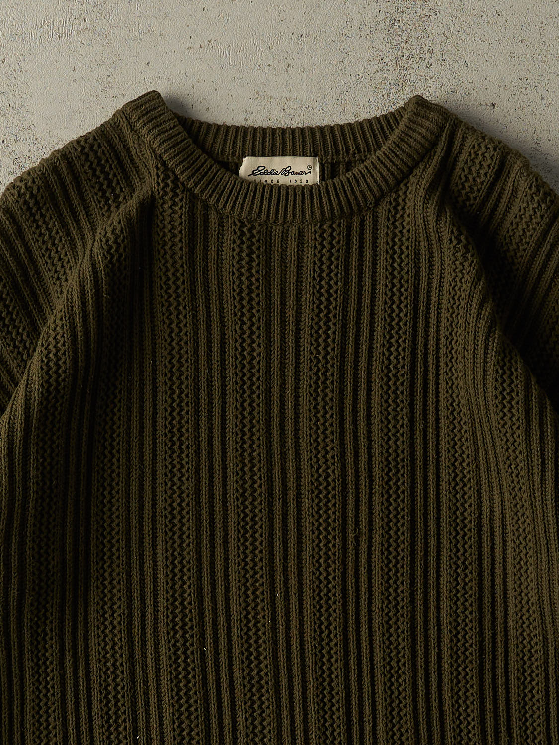 Vintage 90s Green Eddie Bauer Textured Knit (M/L) - Image 2