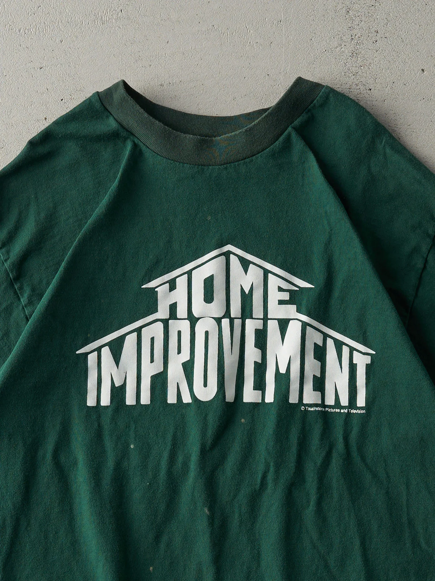 Vintage 90s Green Home Improvement Single Stitch Tee (M) - Image 2