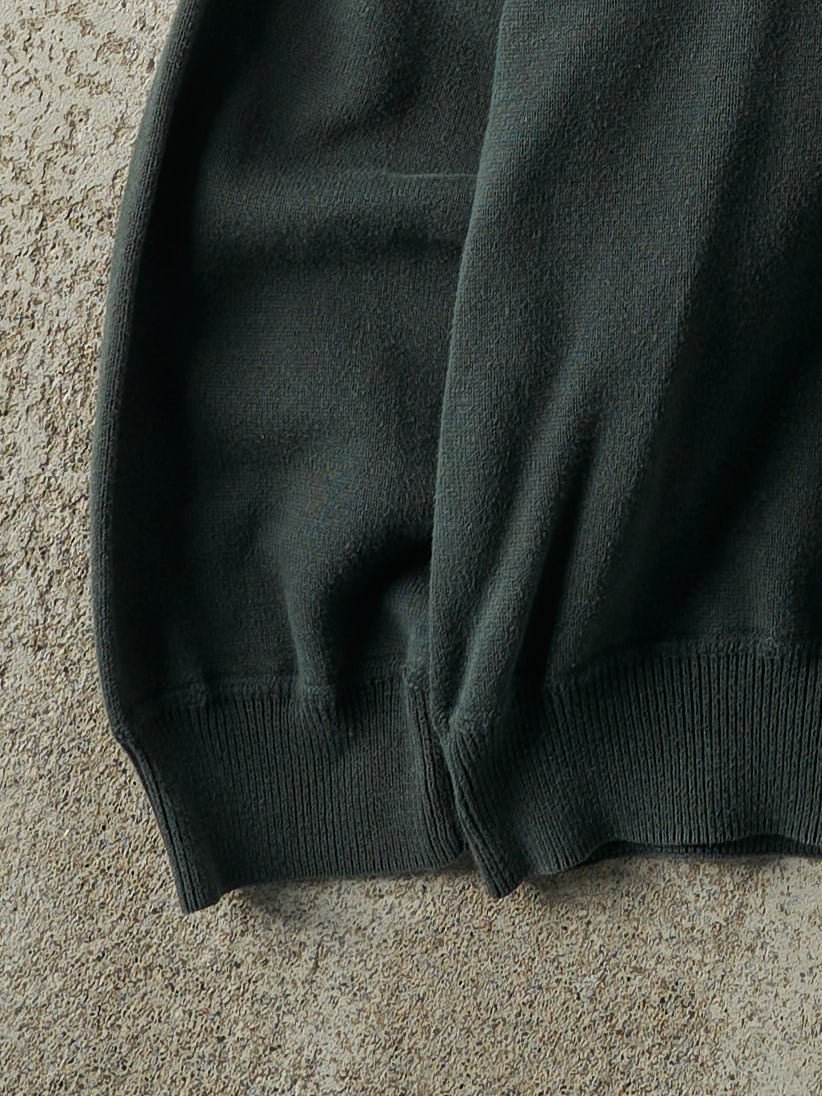 Vintage 90s Green Knit Crewneck (L) - Image 3