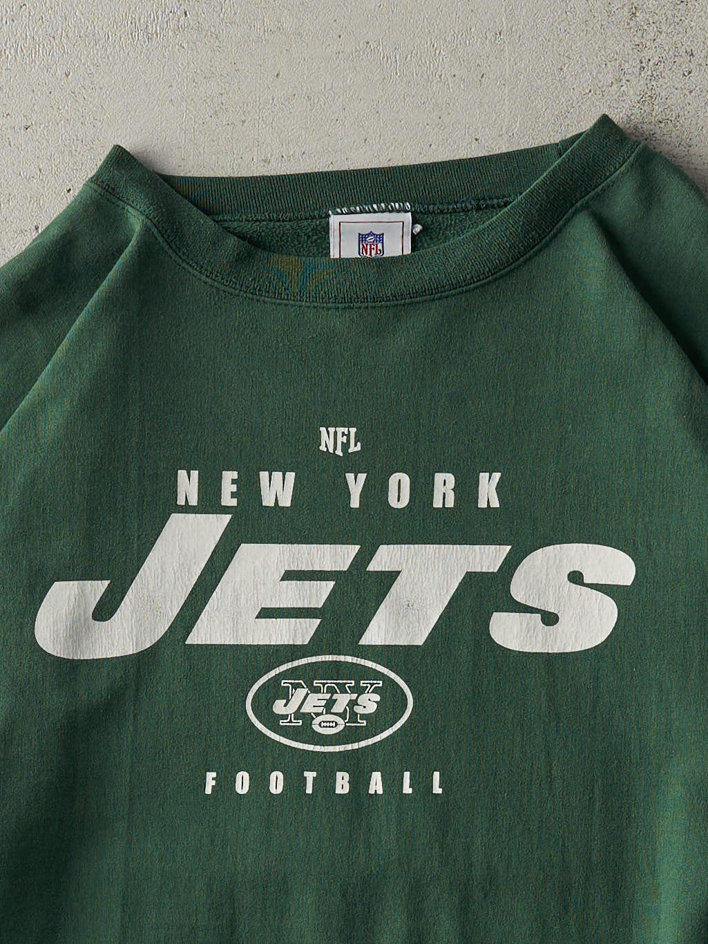 Vintage 90s Green New York Jets Crewneck (XL) - Image 3