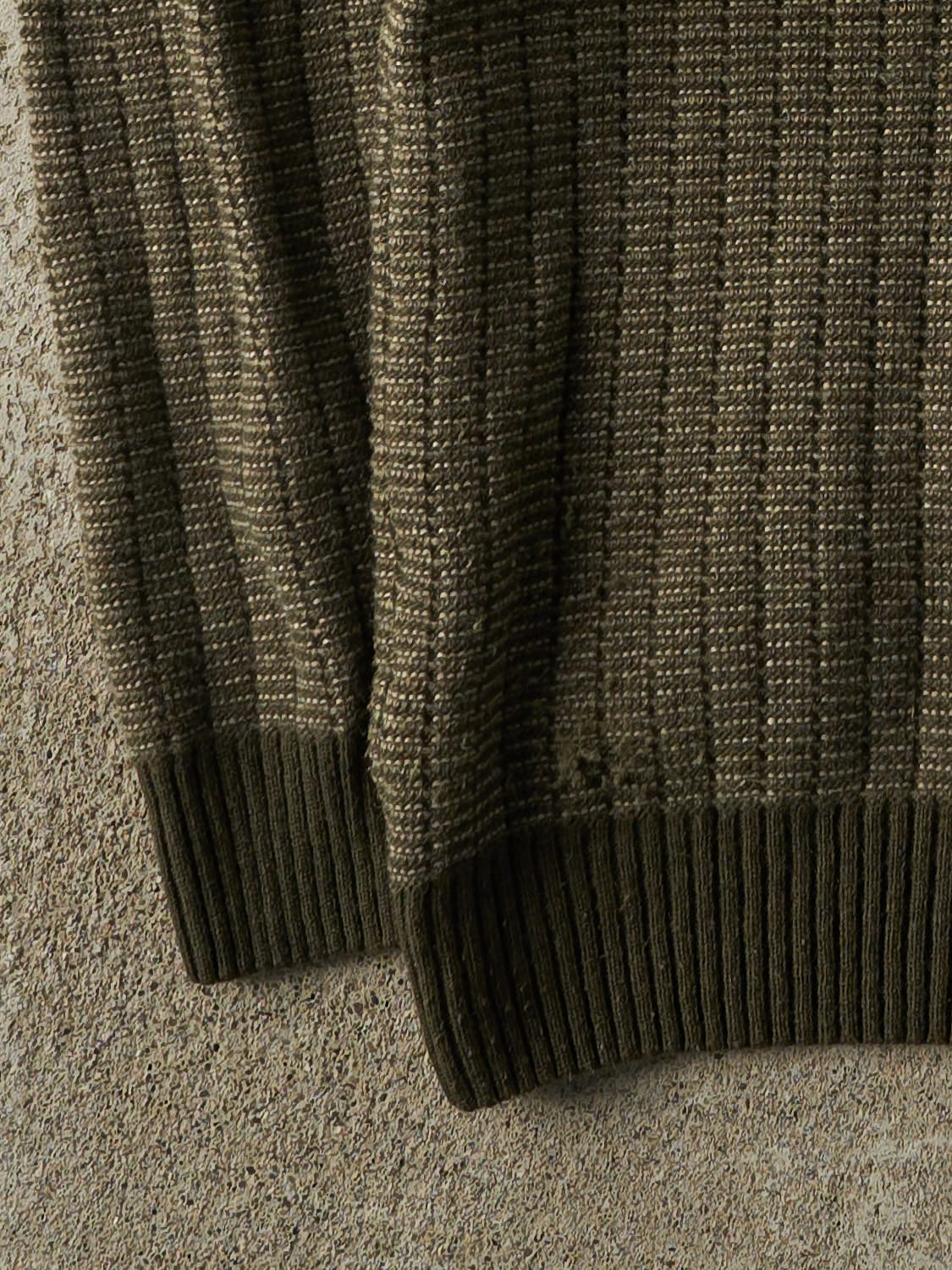Vintage 90s Green Patterned Knit (L) - Image 3