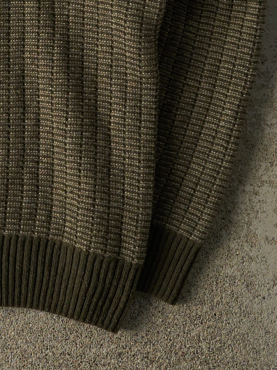 Vintage 90s Green Patterned Knit (L) - Image 4