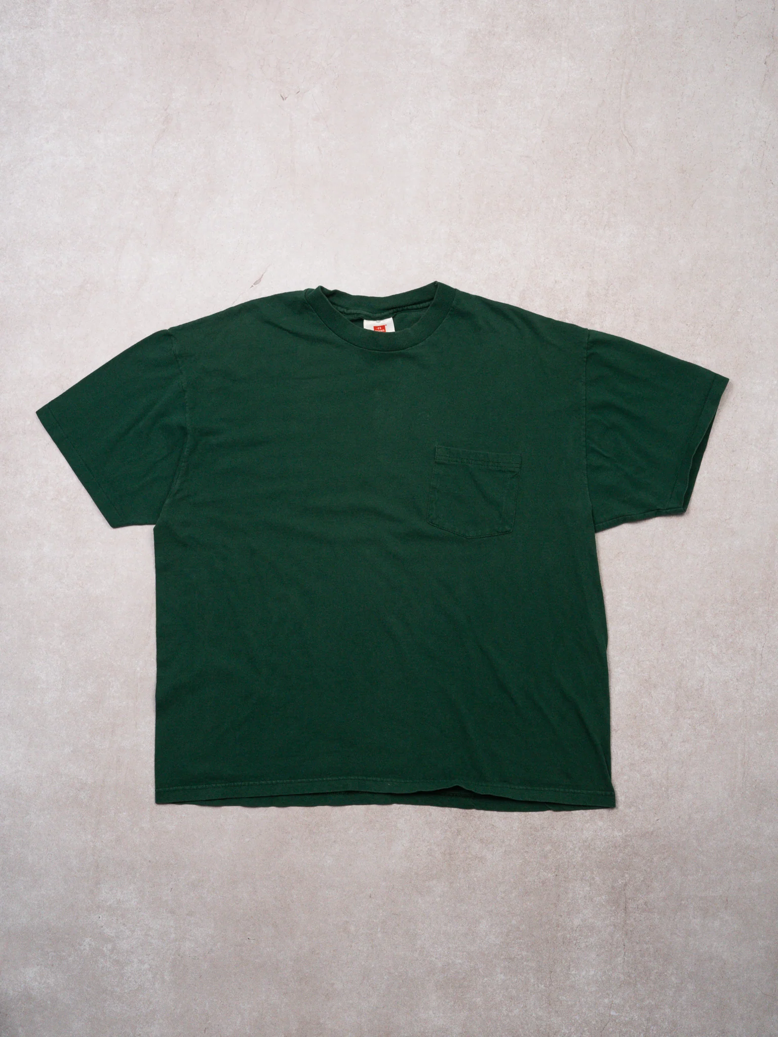 Vintage 90s Green Pocket Tee (L)