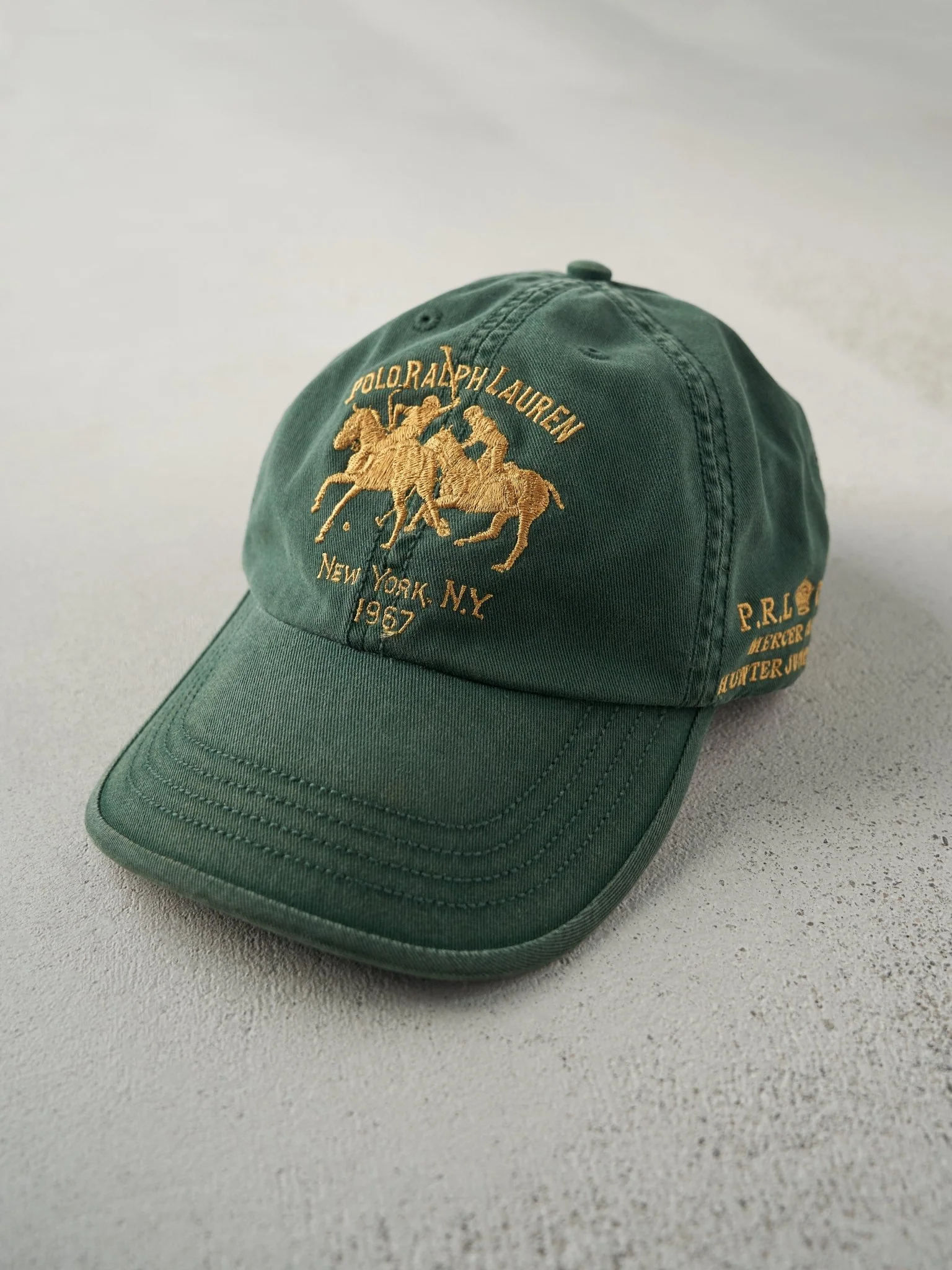 Vintage 90s Green Polo Ralph Lauren Embroidered Strapback Hat - Image 2