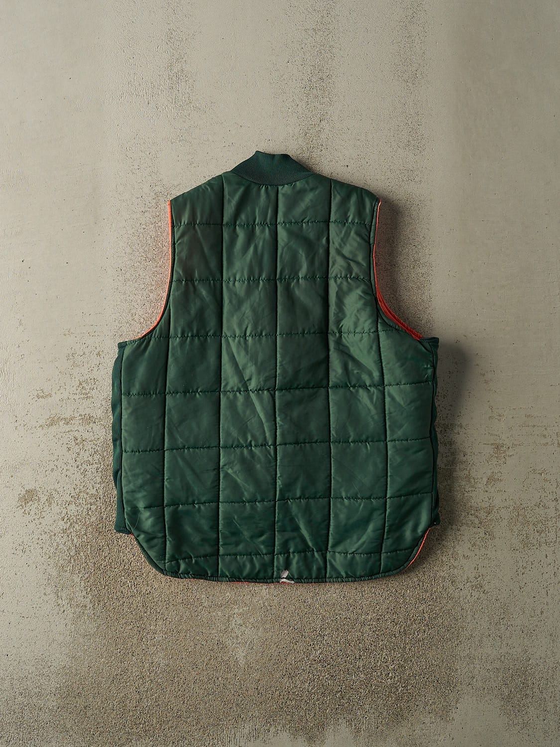 Vintage 80s Green Puffer Reversible Vest (L/XL) - Image 2