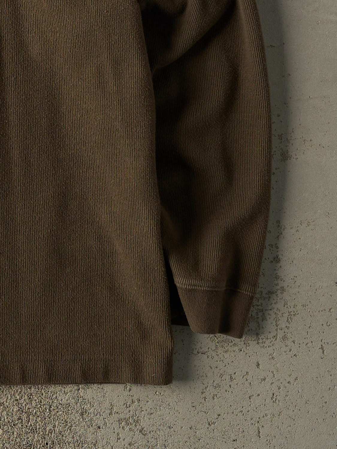 Vintage 90s Green Quarter Button Long Sleeve (XL) - Image 4