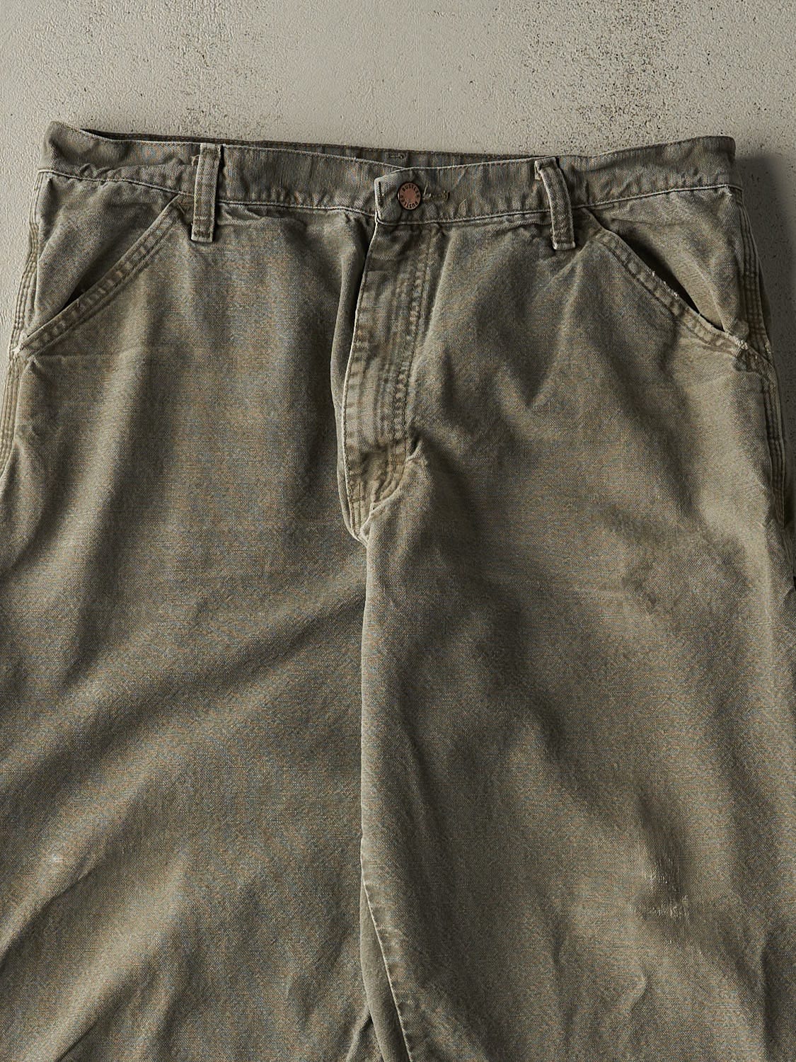 Vintage 90s Green Rustler Carpenter Pants (35x31) - Image 4