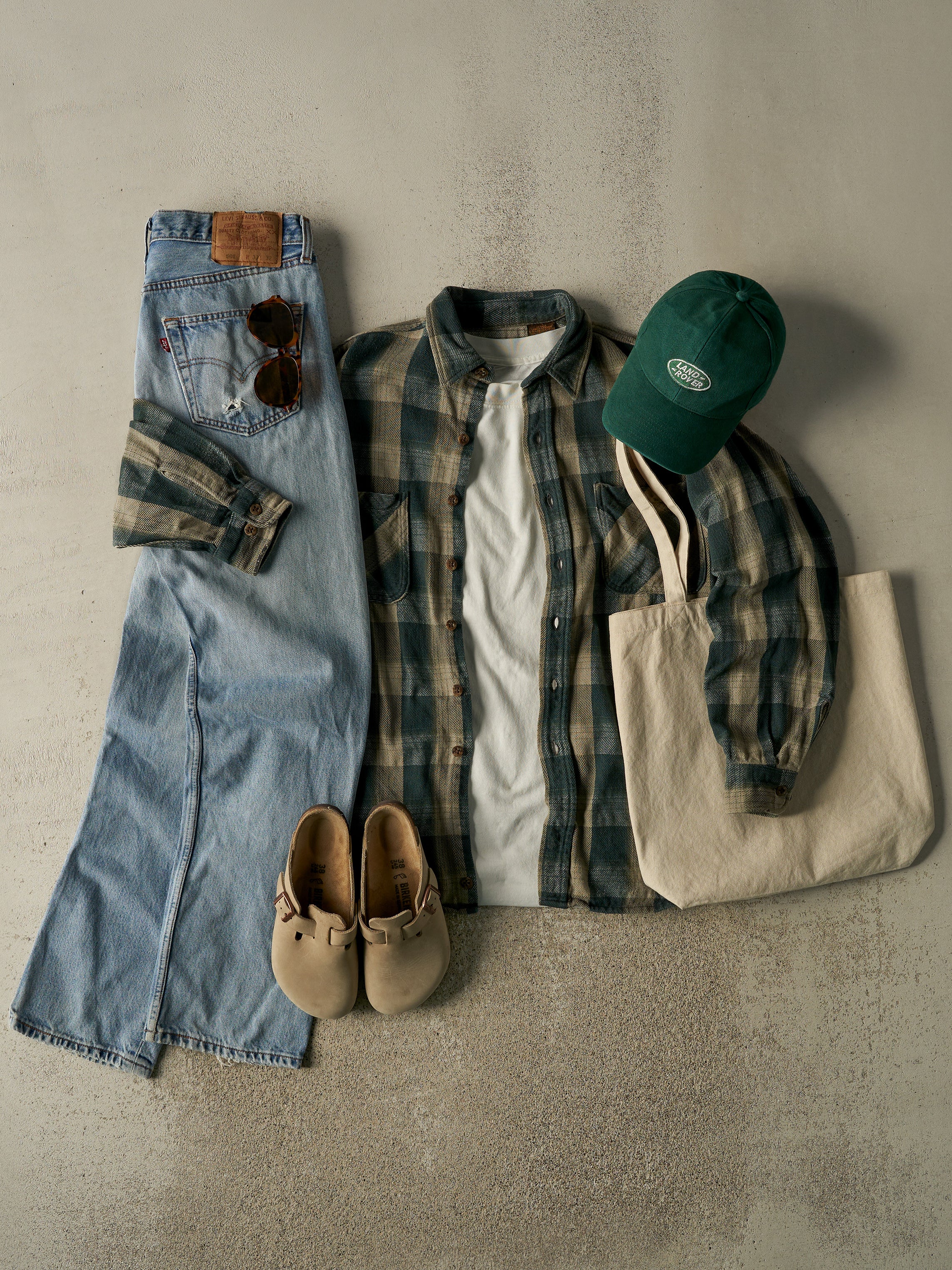 Vintage 90s Green St Johns Bay Button Up Long Sleeve (XL) - Image 2